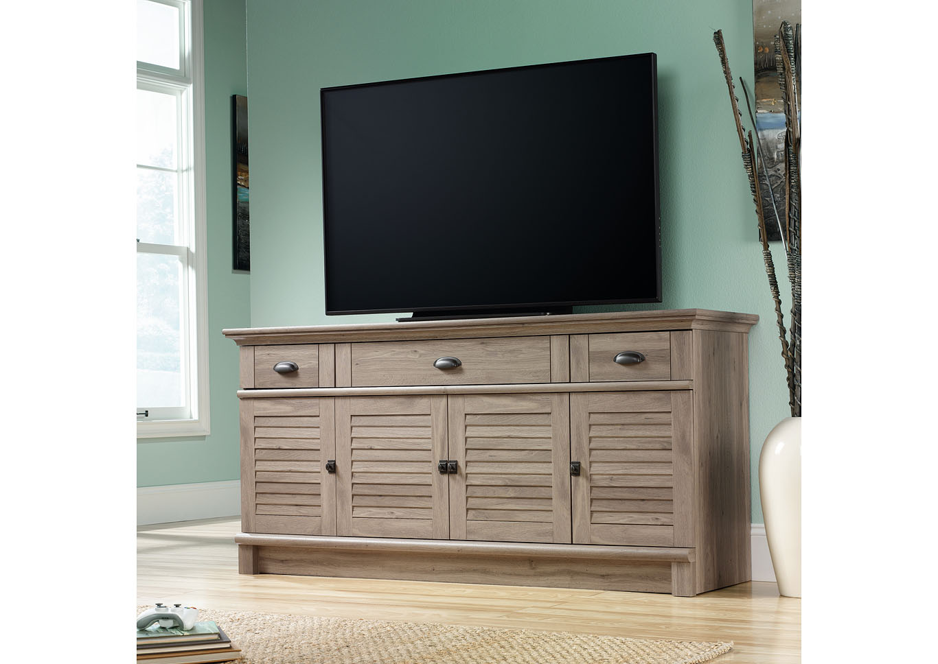 Harbor View Salt Oak Credenza,Sauder